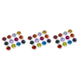 Ipetboom 3sets Nail Gems Manicure Rhinestones Art Stickers DIY Supplies Art Decorations 12pcs*3