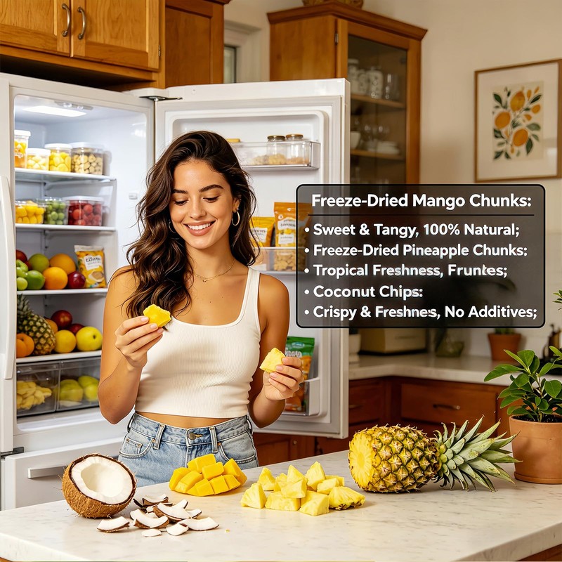 8oz Freeze Dried Tropical Mixed Fruit Snacks - Mango Pineapple