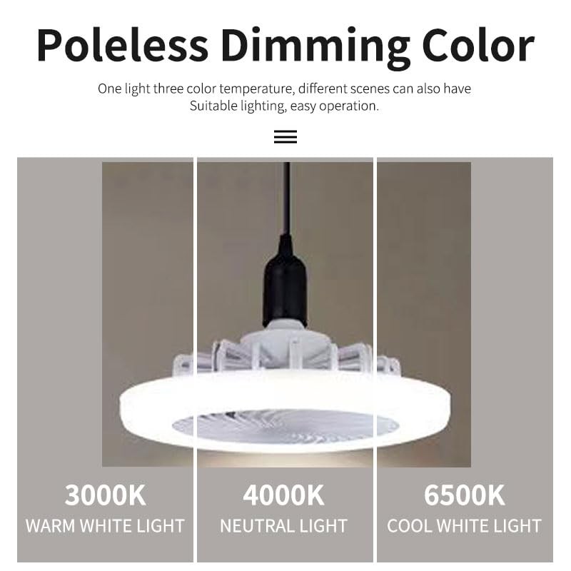 Wolike 1pc 2-in-1 Three-Speed Mode LED Fan Light, LED Lamp