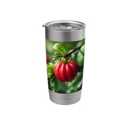 Superfruit Acerola Cherries Guarani Cherry Barbados Cherry Stainless Steel Insulated Tumbler