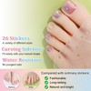 Boloshine Gel Nail Stickers for Toenails, 26 Pieces Semi-Hardened UV