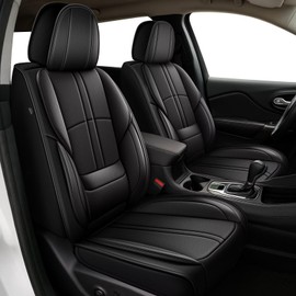 DISUTOGO Seat Covers Fit for Hyundai Sonata 2007-2025 2026 - Waterproof Faux Leather Car Seat Covers 5 Seats-Full Set Seat Covers(Black)