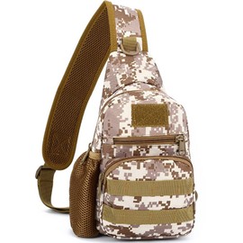 NuCamper Paquete de bolsa táctica, mochila militar Molle EDC Rover para hombre, caza, viajes, senderismo, Desierto digital, Mochilas de cabestrillo