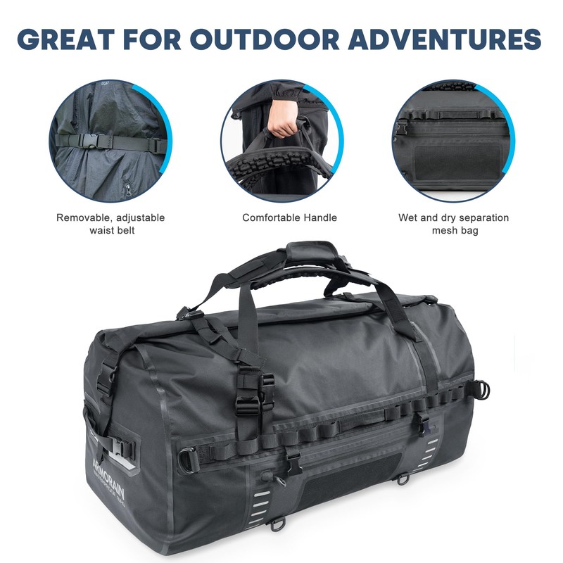 ARMORAIN 120-140L large Capacity Airtight Waterproof Travel Dry Bag,Equipped with