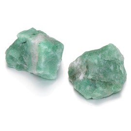 Top Plaza 2Pcs Natural Raw Green Aventurine Crystal Rock Stone Healing Crystals 1.6-2.2" Large Rocks for Tumbling Meditation Wicca Rough Stone Bulk Decoration