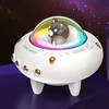 Wireless Bluetooth Speaker Cute Spaceship Shape Speaker Colorful Light Desktop