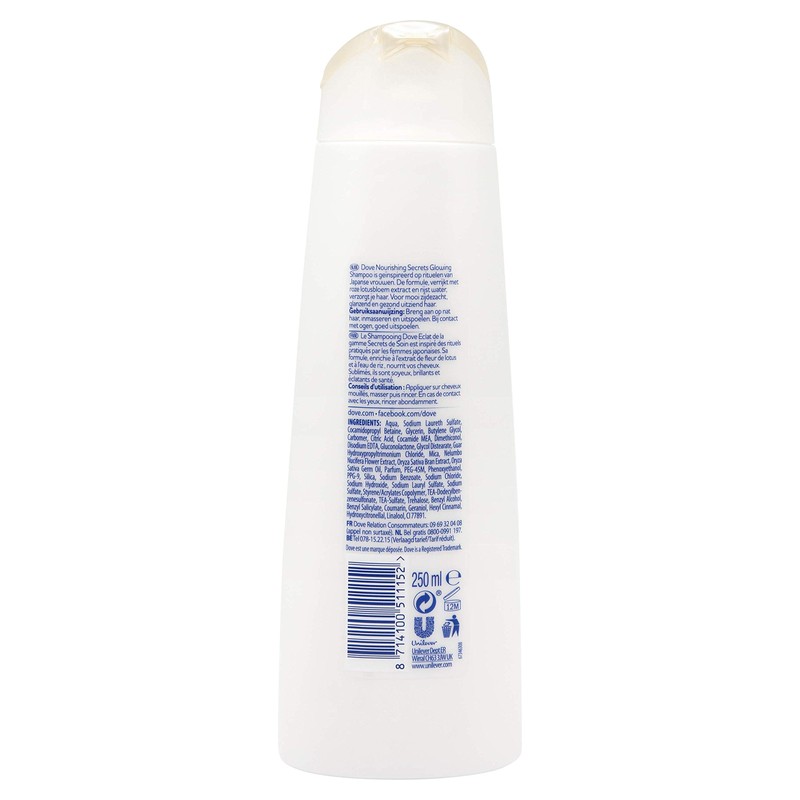 Dove Glowing Lotus Flower Shampoo for Silky and Smooth Hair