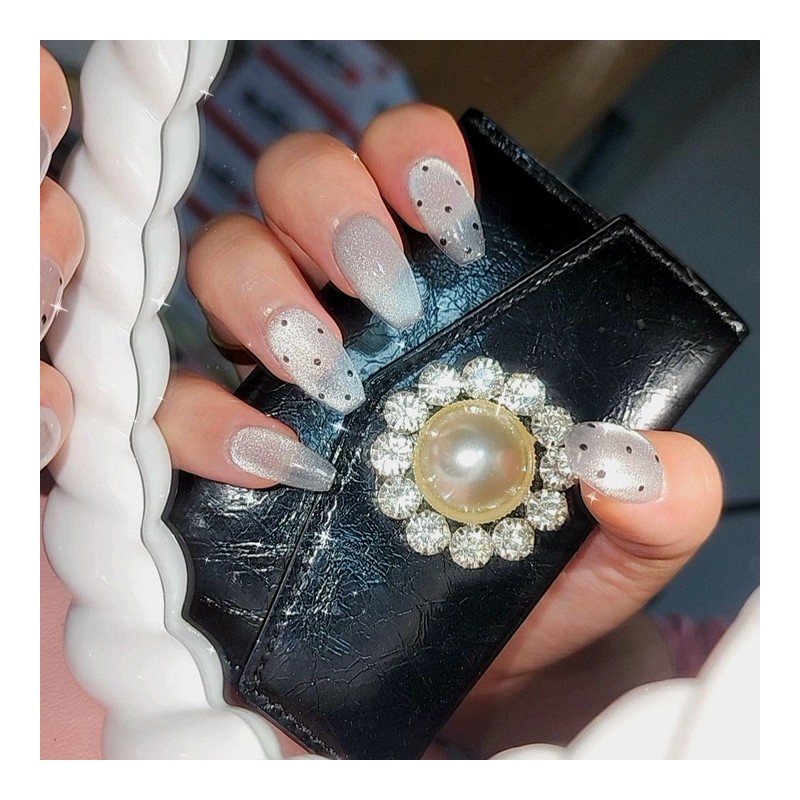 Dot Nails [Handmade Nail Tips] Magnet Gel - Almond /