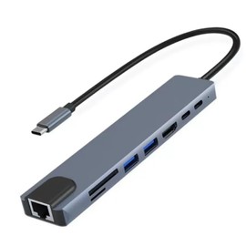 Mlink USB C Hub Docking Station, 8 in 1 Type C Hub USB C Dongle with HDMI 4K@60Hz, RJ45 Ethernet,100W Power Delivery, SD/TF Card Reader, 2 USB Ports, USB Type C Hub for MacBook Pro Air and More