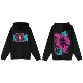 Naruto Shippuden Itachi Paint Background Men's Black Sweatshirt-Medium