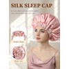 Years Calm Gorro Seda Dormir Mujer Doble Capa Banda Elástica