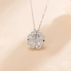 Collar Convertible Plata 925 Corazón Y Trébol De 4 Hojas