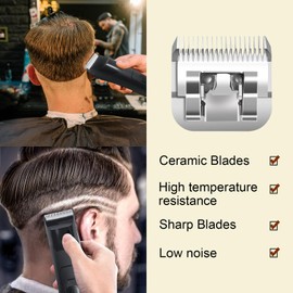 YAZIYIR 3-1/2# Professional Detachable Replacement Ceramic Blades. Compatible with Oster Classic 76/Power Pro/Power-Teq/Star-Teq Clipper. Compatible with Ainds Clippers. Size: 3/8" Cut Length.