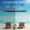 Domi Outdoor Living 11.32'×5.69' Patio Umbrella w/Push Button Tilt &Crank
