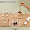 Bestluck 350PCS Clear Plastic Plates for 50 Guests, Disposable Dinnerware