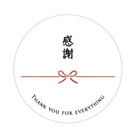 Thank you sticker (round 1.6 inches (40 mm) (thanks))