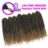 Bileaf Passion Twist Hair 8 Packs Pretwisted Passion Twist Crochet