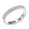 Ladytree Moissanite Eternity Band Rings for Women 925 Sterling Silver