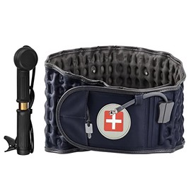 Cinturón De Descompresión Para La Espalda, Aparato Ortopédico Inflable Para Aliviar El Dolor Lumbar, Dispositivo De Tracción Lumbar Con Bomba Manual, 