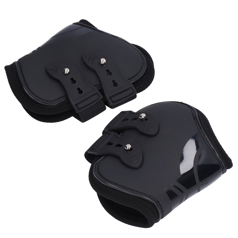 2Pcs Horse Tendon Boots Set Sturdy Adjustable PU Shell Tendon