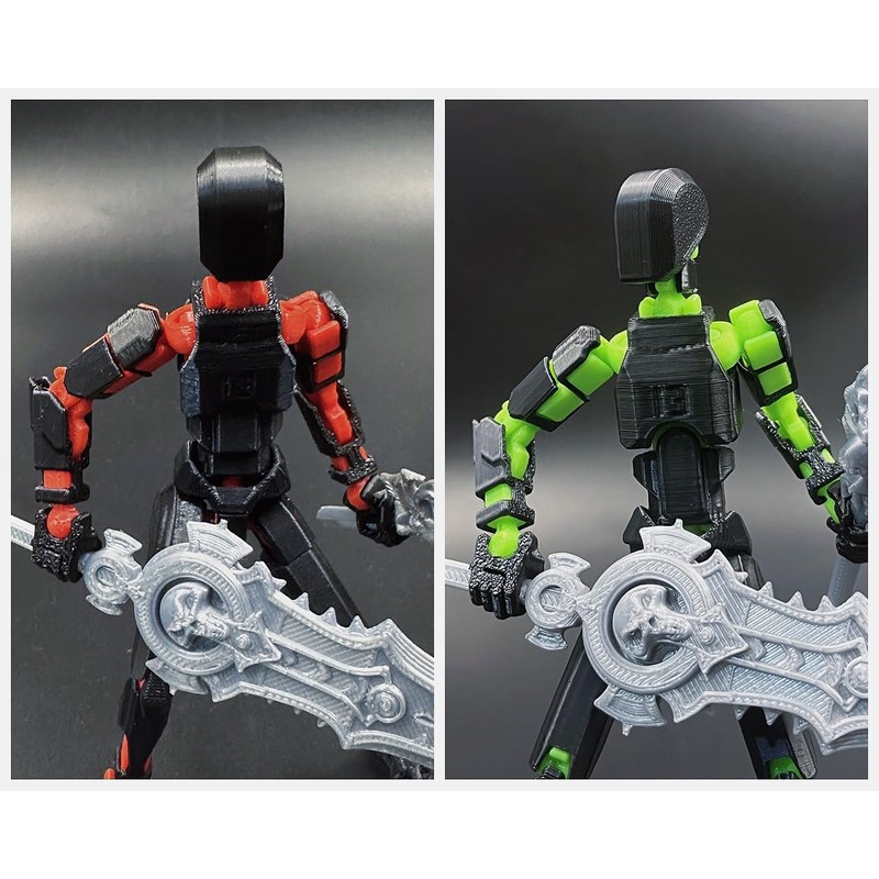 T13 Action Figure Set (Assembly Completed), 3D Printed Multi-Jointed Movable