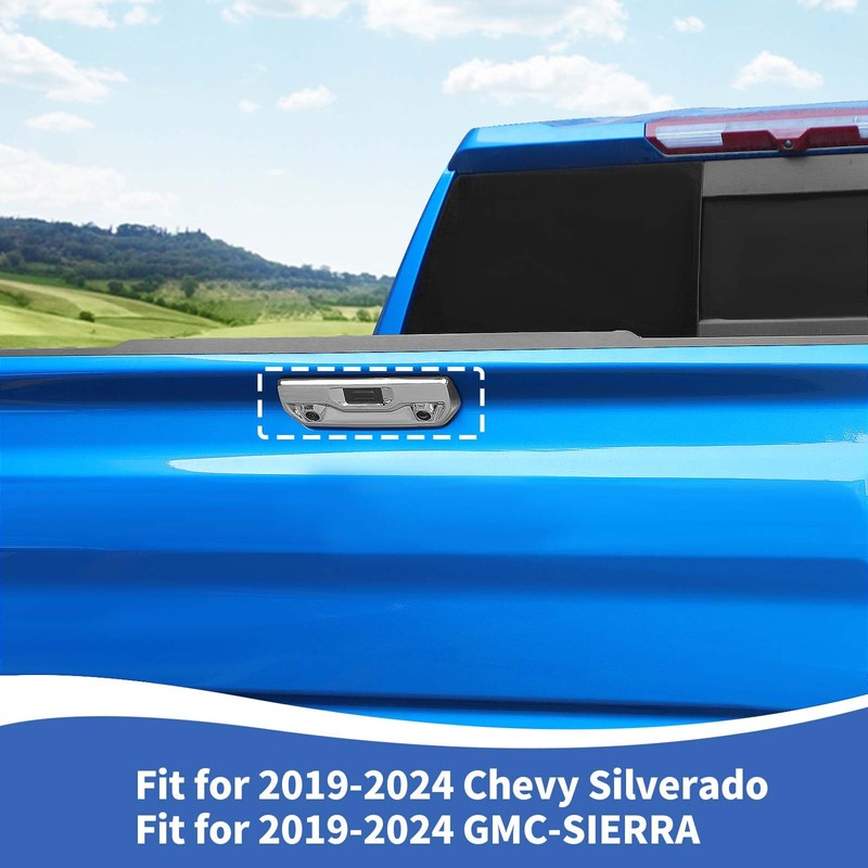 RAZPOY Tailgate Handle Cover Trim Compatible with Chevy Silverado &