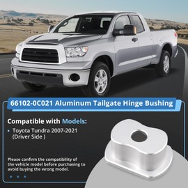 EXARRNX 66102-0C021 Aluminum Tailgate Hinge bushings Compatible with Toyota Tundra 2007-2021 for Rear Tail Gate Left Driver Side
