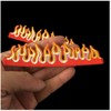 Wixine 5Pcs Embroidery Flames Fire Sew On Iron On Patch