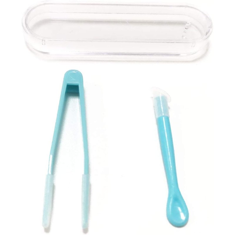 DPWOUM Blue Contact Lens Applicator, Remover & Tweezer, Soft Tip,