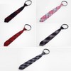 School Uniform Mall Check Series Women's Tie Automatic Neck Navy Gray Blue Check