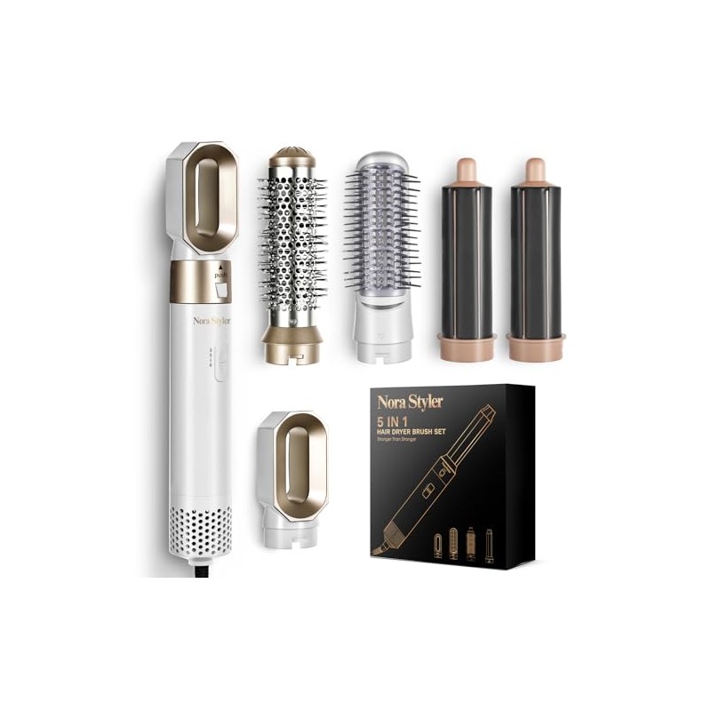 5-in-1 Multistyler Pro, Hot Air Styler for Curling, Straightening, Volumizing,