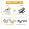Luokim 2pcs Professional Grade Inset Soft Close Cabinet Hinges Frameless
