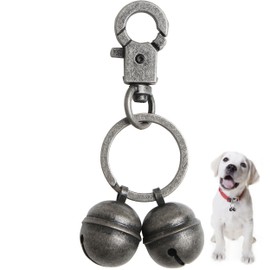 DZSEE Dog Bells & Cat Bells for Collars - Loud, Easy Location Tracking | Antique Silver