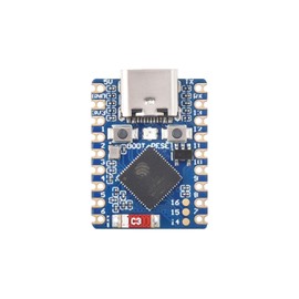 Waveshare ESP32-C3 Mini Development Board, Based On ESP32-C3FN4 Single-Core Processor, 160MHz Running Frequency, Support 2.4GHz WiFi & BT5, Castellated Module, Suitable for SMD Applications