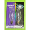 Teiber CCS25 2-Pack 25 Clear Night Light Bulb Candle Base