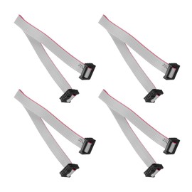 Unifizz 4 Pcs 10 Pin IDC Flat Ribbon Cable, 2mm Pitch 20cm Length FC to FC Connector A-type Jumper Wire for PC Motherboard, 3D Printer, LED Display