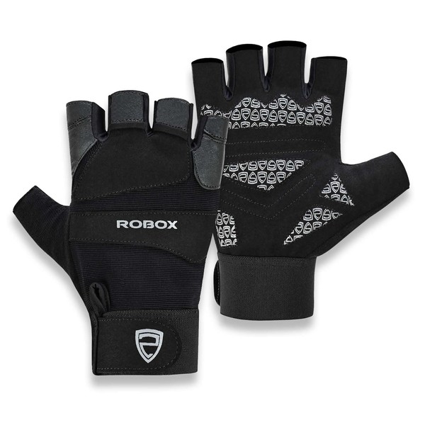 ROBOX Workout Gloves for Men and Women - Reinforced Palm