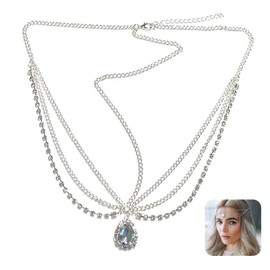 GAJPBLK Bohemian Style Hair Headband 1P Crystal Forehead and Eyebrow Pendant, Bohemian Style Head Chain Charm, Suitable for Birthday Party Gifts for Women and Wives