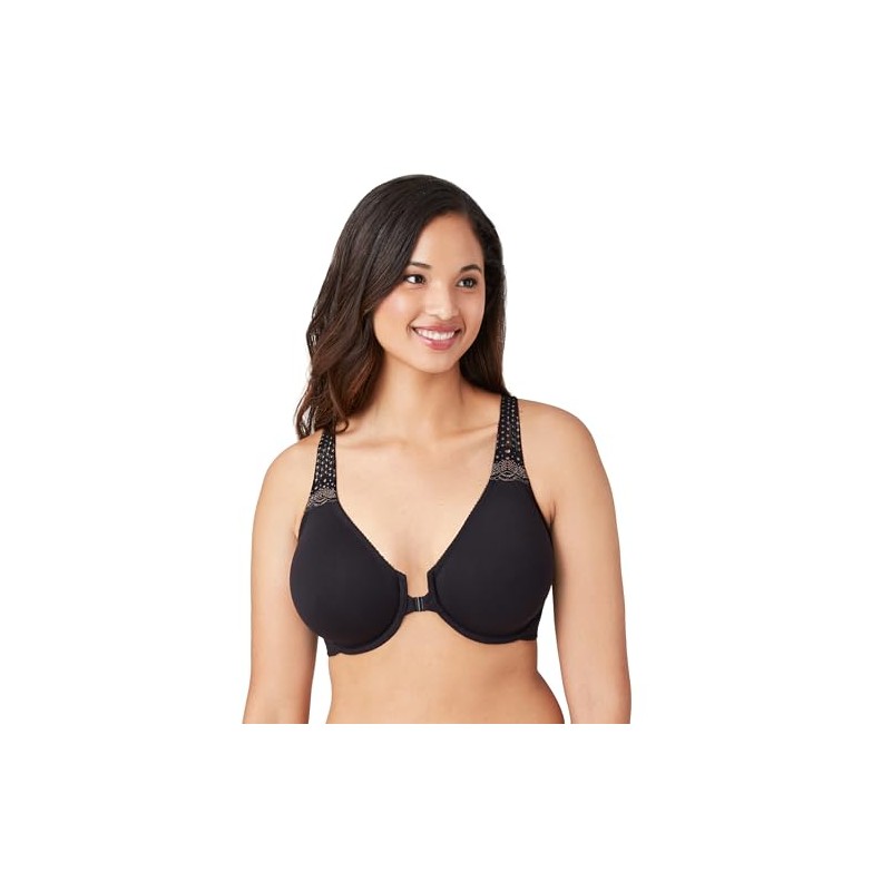 Wacoal Women's Soft Embrace Front Close Bra, Black, 32C