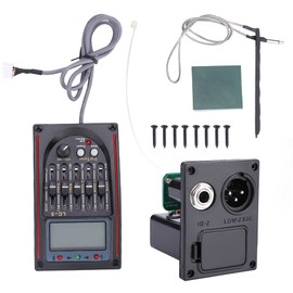 Acoustic Guitar Piezo Pickup 5 Band Preamp EQ LC-5 Equalizer Tuner for Acoustic Guitar