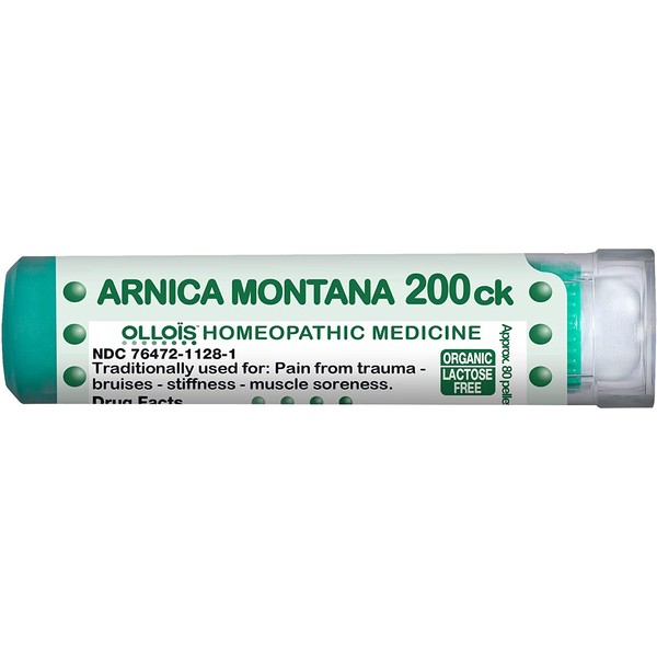 OLLOIS Arnica Montana 200CK Organic, Lactose-Free Homeopathic Medicines for Pain, Trauma, Bruising