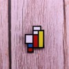 Art Brooch Geometric Painting Badge Abstract Painting Art Enamel Pin