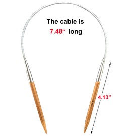 Mdoker Bamboo Circular Knitting Needle Size 8 16 Inch Circular Knitting Needles for Handmade Knitting DIY and Any Weaven Yarn Projects(US Size 8,5mm)