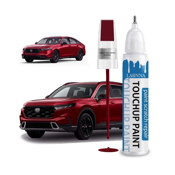 Radiant Red Metallic(R-569M) Touch Up Paint for Honda-Exact Match 2