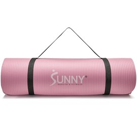 Sunny Health  Fitness Alfombrilla de yoga antideslizante duradera, antidesgarros, ligera, soporte acolchado para yoga, pilates, ejercicios de...      