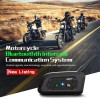 EJEAS V6 Motorcycle Helmet Bluetooth Intercom 2-Way 1200M Noise Cancel