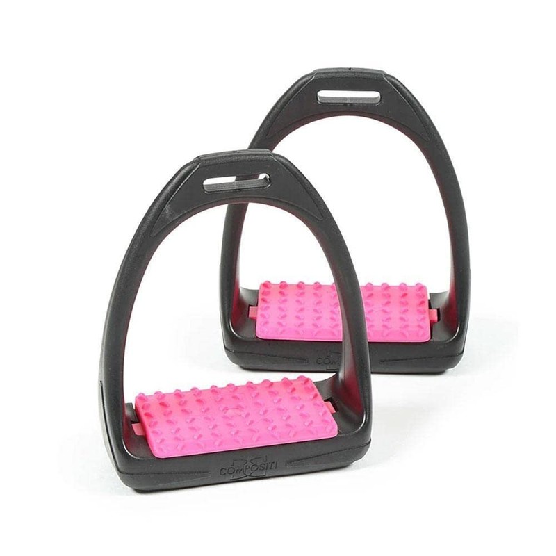 "COMPOSITI" REFLEX STIRRUPS HORSE EQUESTRIAN RIDING TACK [PURPLE] [ONE SIZE]