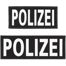 Pack of 2 Police Patches Reflective Police Patches for Vest, Infrared Reflective Removable Military Police Ultra Velcro Patches for Backpacks Clothing Bags Uniform Vest Jersey Travel Cosplay