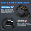 MICTUNING Heavy Duty 7 Way Plug Inline Trailer Cord with