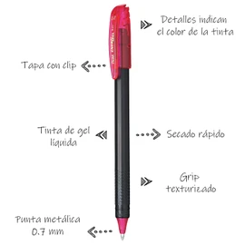 Pentel Energel Bolígrafo de Gel, Rosa (Pink), 0.7 mm